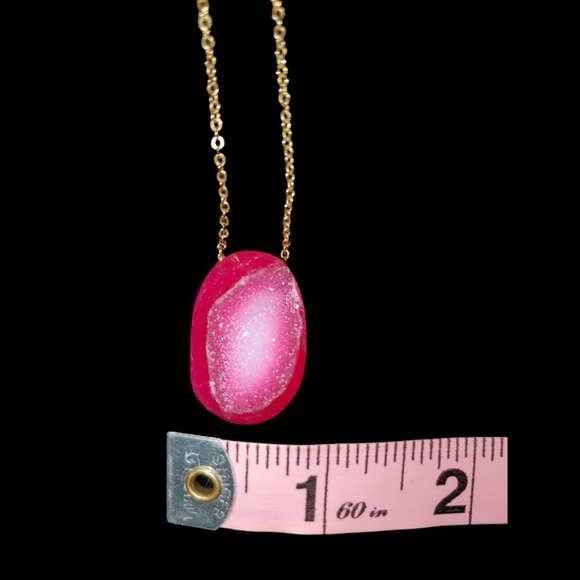 Ruby Pink Crystal Necklace - Picture 4 of 5